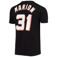 Men's Mitchell & Ness Shawn Marion Black Phoenix Suns Hardwood Classics Stitch Name Number T-Shirt