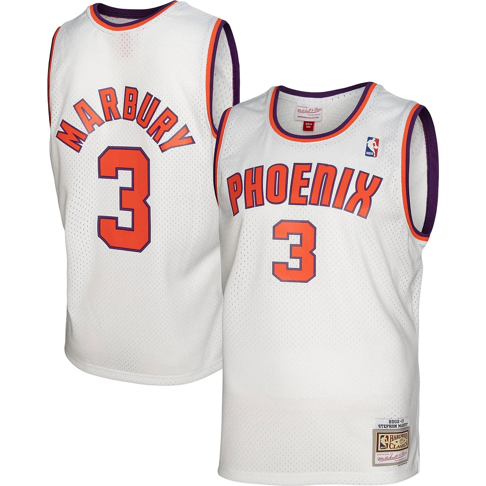 Maillot Homme Mitchell & Ness Stephon Marbury Blanc Phoenix Suns 2001/02 Hardwood Classics Swingman