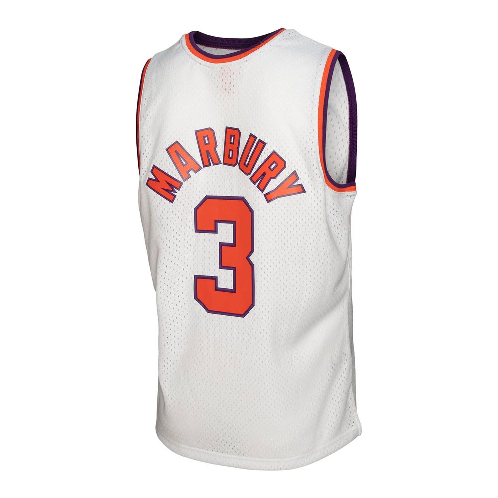 Men's Mitchell & Ness Stephon Marbury White Phoenix Suns 2002-03 Hardwood Classics Swingman Jersey