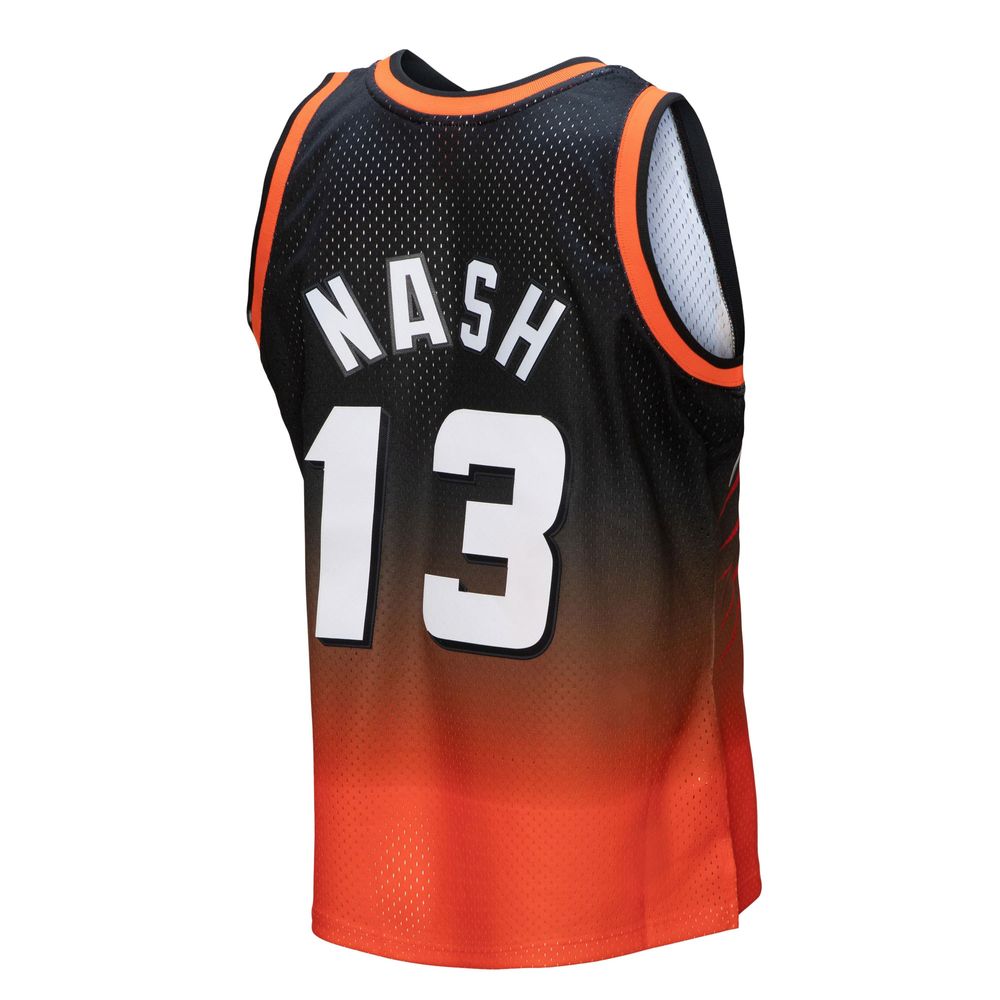 Men's Mitchell & Ness Steve Nash Black/Orange Phoenix Suns - 1996/97 Fadeaway Swingman Player Jersey