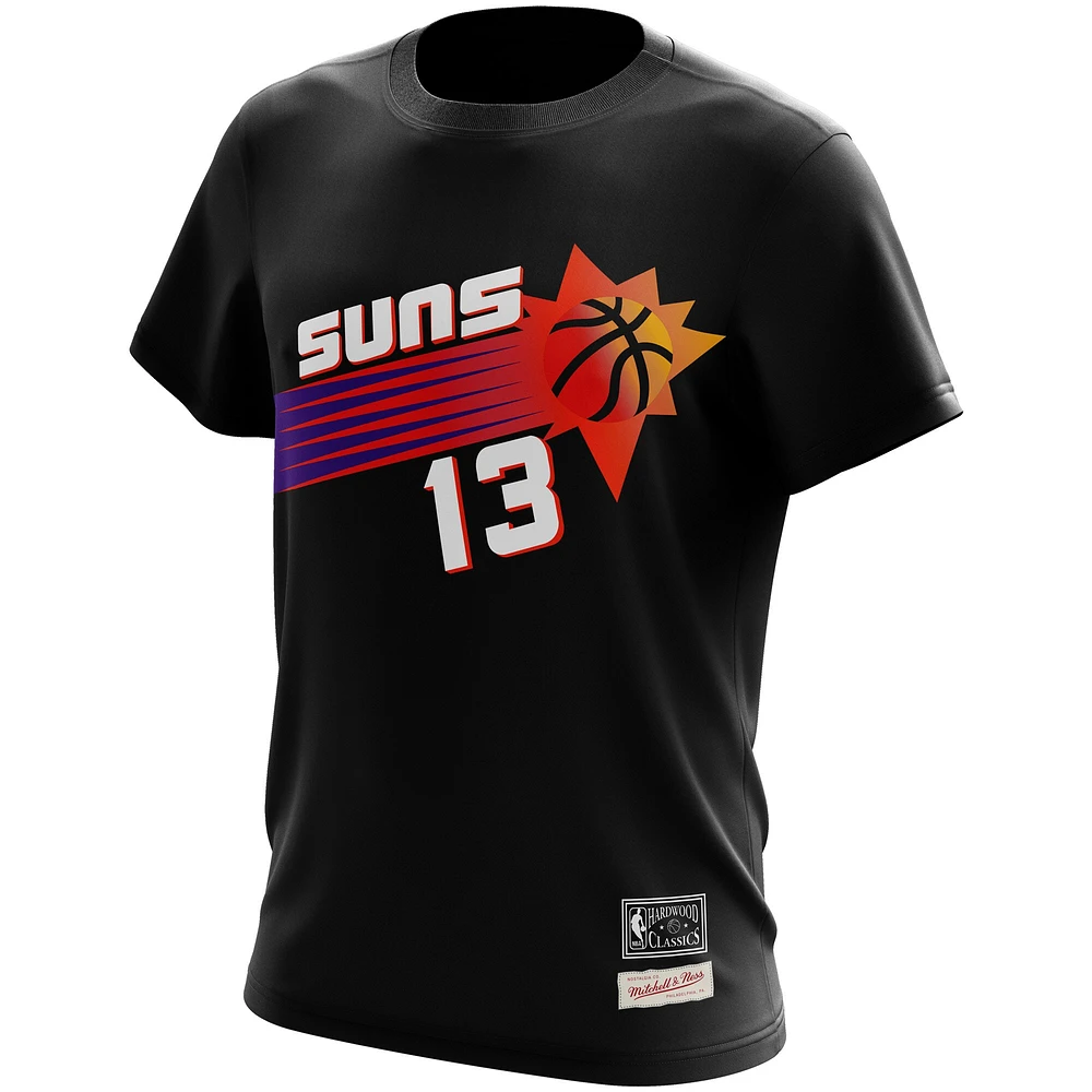 Men's Mitchell & Ness Steve Nash Black Phoenix Suns Hardwood Classics Name Number - T-Shirt