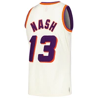 Men's Mitchell & Ness Steve Nash Cream Phoenix Suns Chainstitch Swingman Jersey