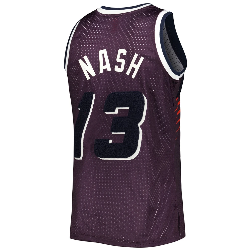 Men's Mitchell & Ness Steve Nash Purple Phoenix Suns 1996/97 Hardwood Classics Off-Court Swingman Jersey