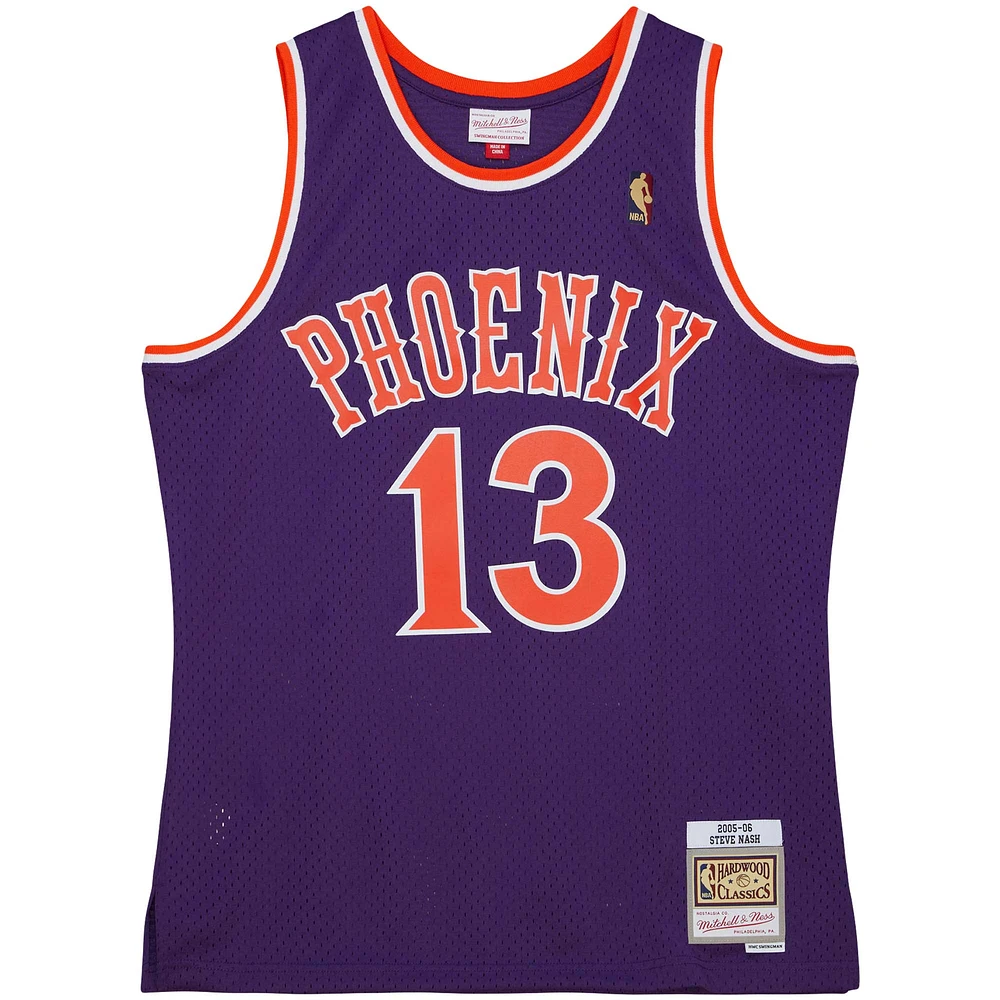 Men's Mitchell & Ness Steve Nash Purple Phoenix Suns 2005/06 Hardwood Classics Swingman Jersey