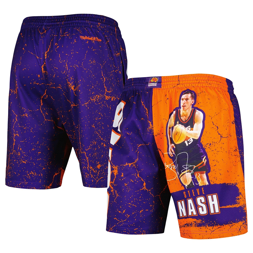 Mitchell & Ness Steve Nash pour homme Phoenix Suns Hardwood Classics Player Burst Short