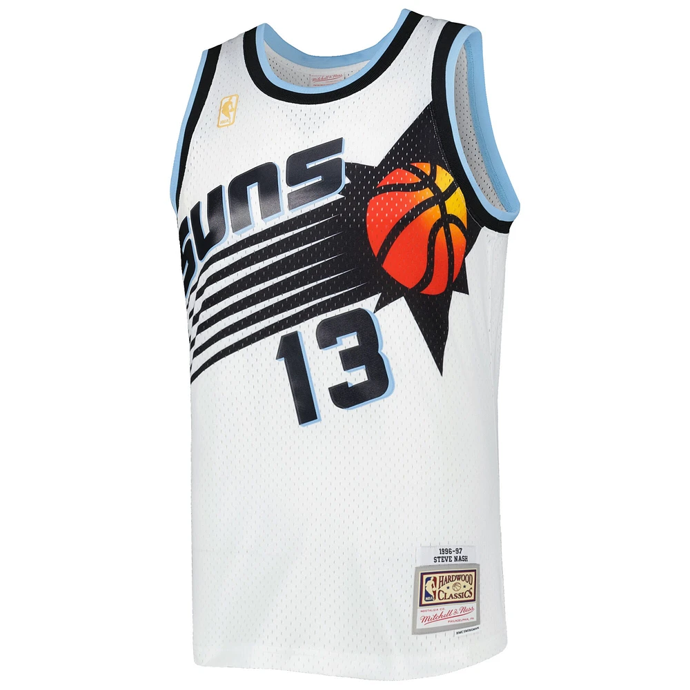 Maillot Homme Mitchell & Ness Steve Nash White Phoenix Suns 1996-97 Hardwood Classics Reload 3.0 Swingman