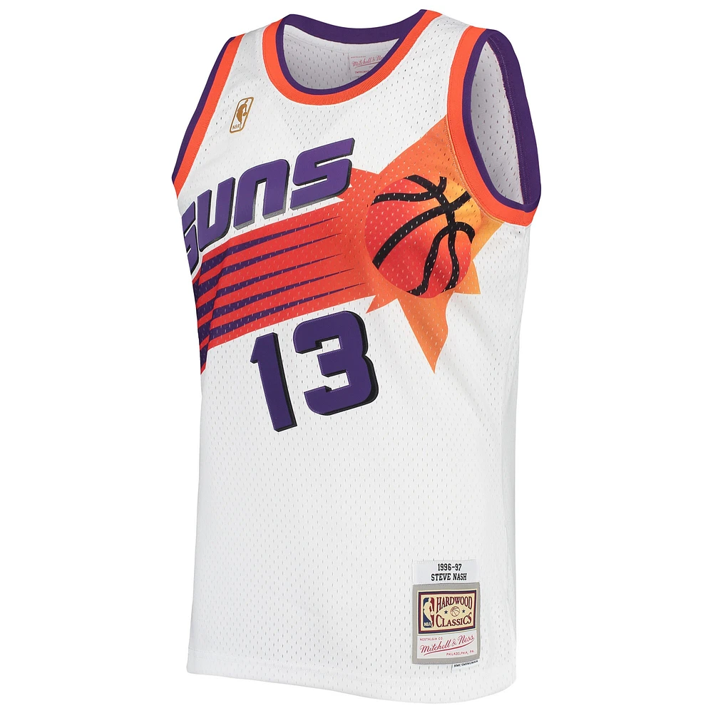 Men's Mitchell & Ness Steve Nash White Phoenix Suns 2001/02 Hardwood Classics Swingman Jersey