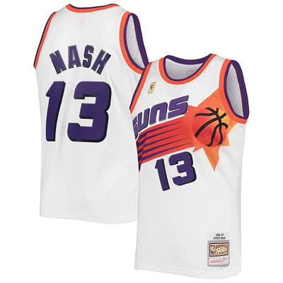 Men's Mitchell & Ness Steve Nash White Phoenix Suns 2001/02 Hardwood Classics Swingman Jersey