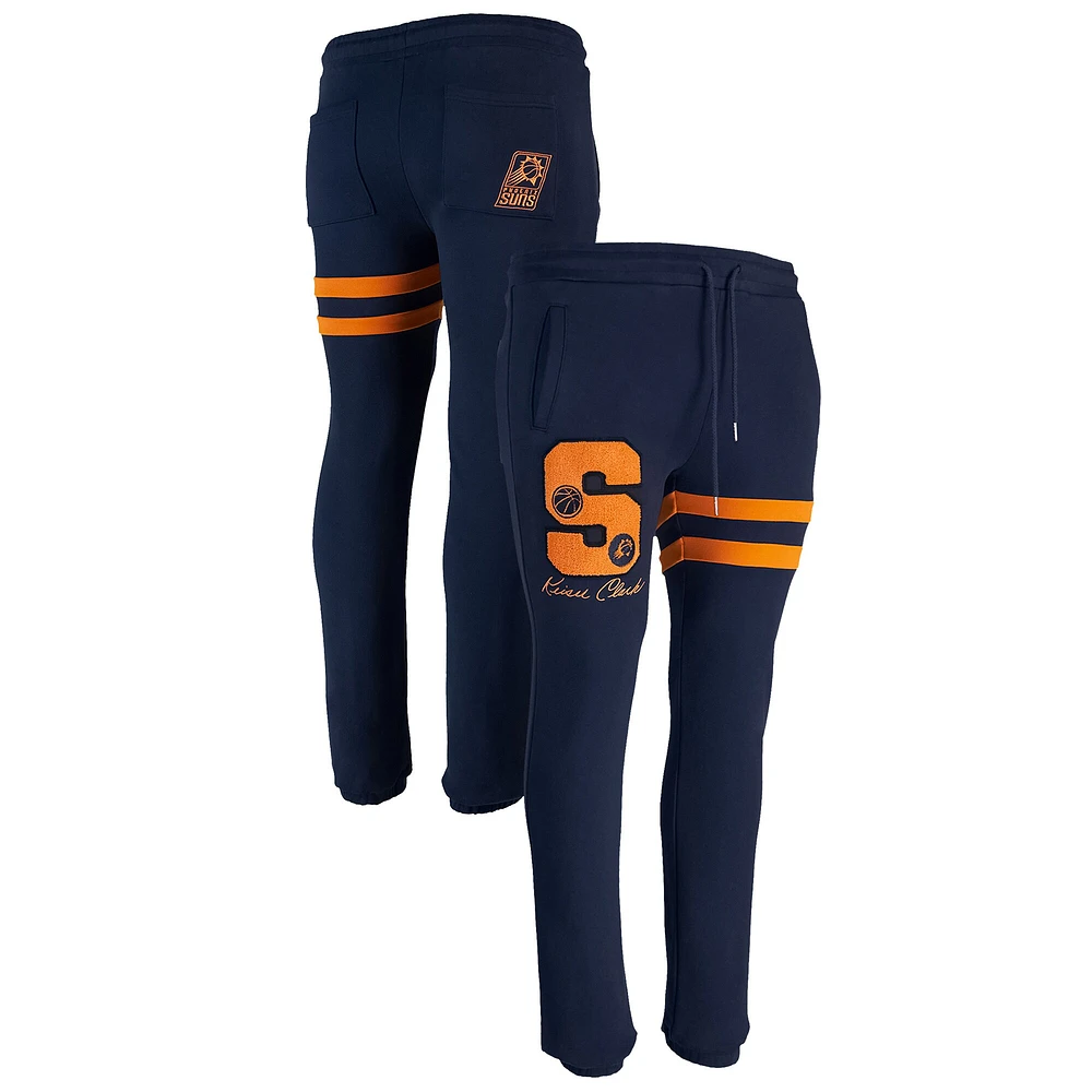 Pantalon de survêtement sans identification d'appelant NBA x Keizer Clark Navy/Orange Phoenix Suns pour homme