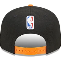 Men's New Era Black/Orange Phoenix Suns Jersey Hook Statement Edition 9FIFTY Snapback Hat