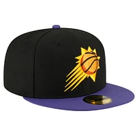 Men's New Era Black/Purple Phoenix Suns 2-Tone 59FIFTY Fitted Hat