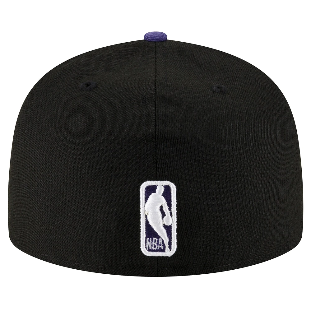 Casquette ajustée 59FIFTY bicolore Phoenix Suns New Era pour hommes, noir/violet