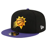 Men's New Era Black/Purple Phoenix Suns Official Team Color 2Tone 9FIFTY Snapback Hat