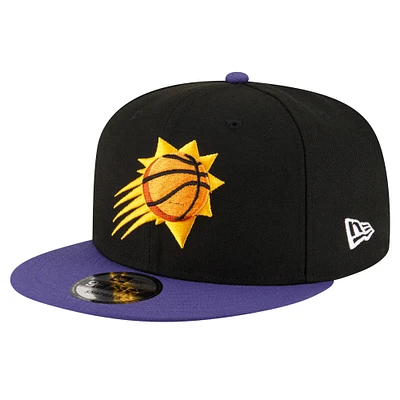 Men's New Era Black/Purple Phoenix Suns Official Team Color 2Tone 9FIFTY Snapback Hat