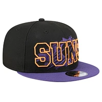 Men's New Era Black/Purple Phoenix Suns Sport Night Splatter 2-Tone 9FIFTY Snapback Hat