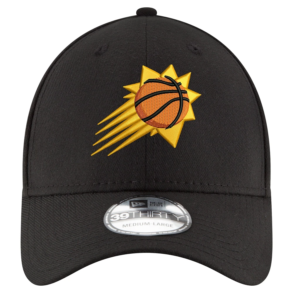 Men's New Era Black Phoenix Suns Logo 39THIRTY Flex Hat