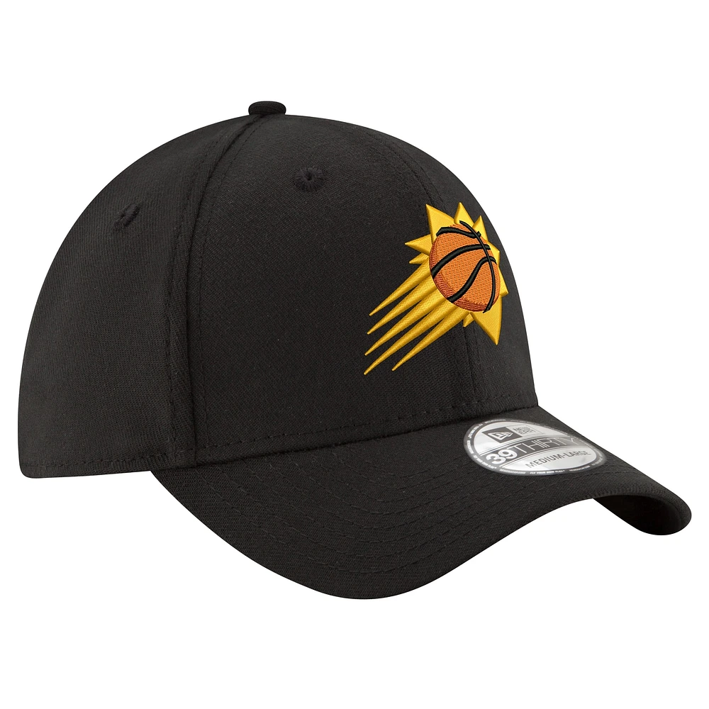 Men's New Era Black Phoenix Suns Logo 39THIRTY Flex Hat