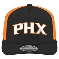 Men's New Era  Black Phoenix Suns Statement Edition Jersey Hook 9SEVENTY Stretch-Snap Hat