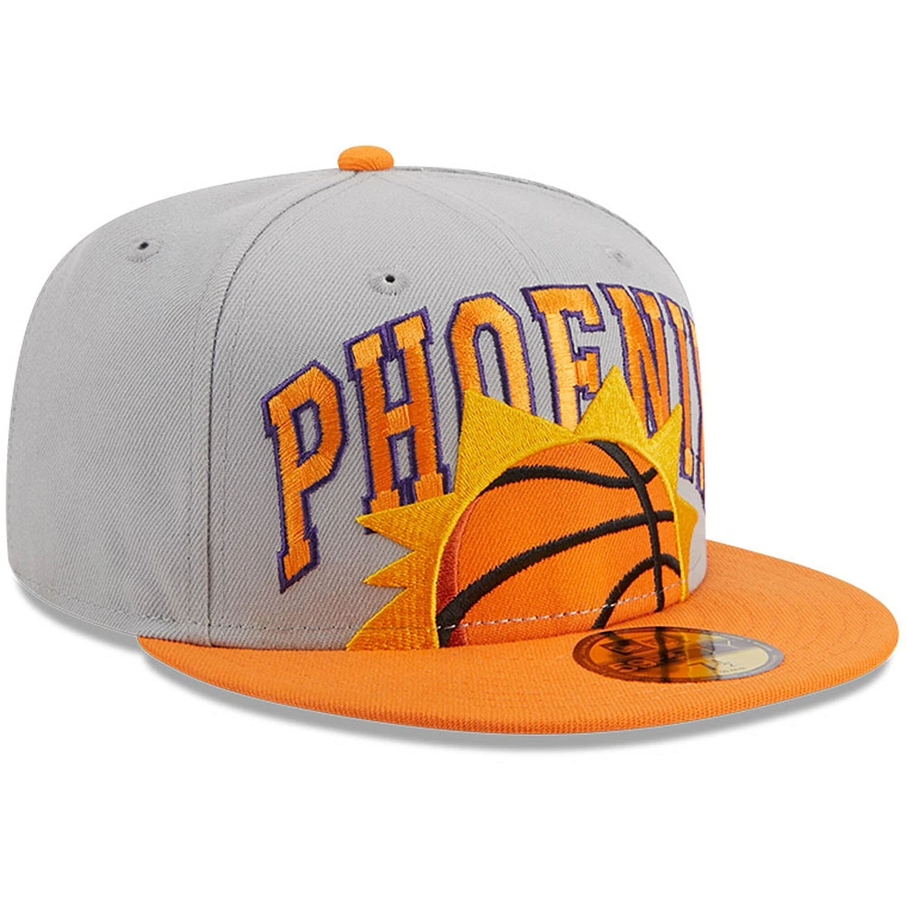 Men's New Era Gray/Orange Phoenix Suns Tip-Off Two-Tone 59FIFTY Fitted Hat