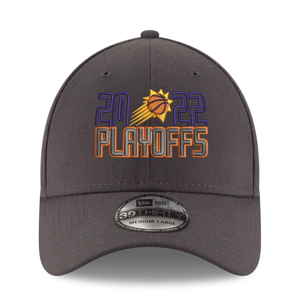 Men's New Era Phoenix Suns 2022 NBA Playoffs Bubble Letter 39THIRTY Flex Hat