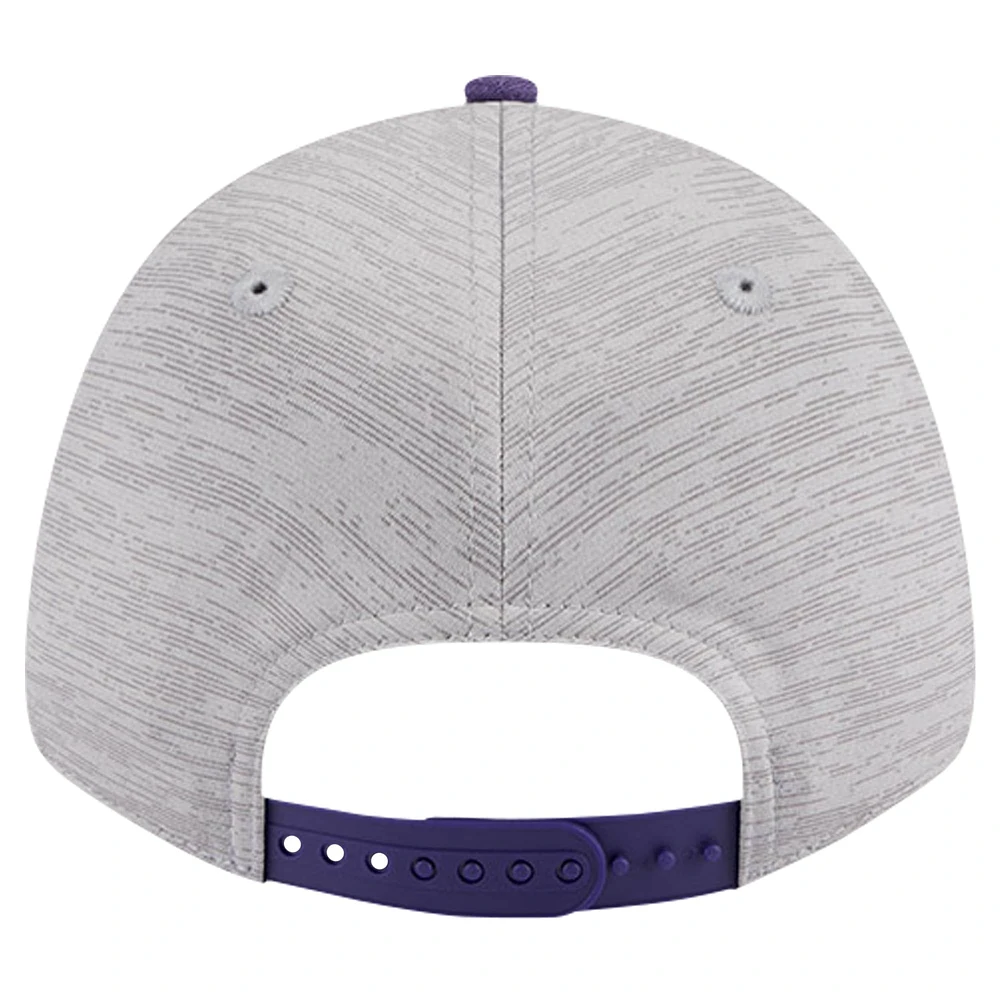 Men's New Era Heather Gray/Purple Phoenix Suns Active Digi-Tech Two-Tone 9FORTY Adjustable Hat