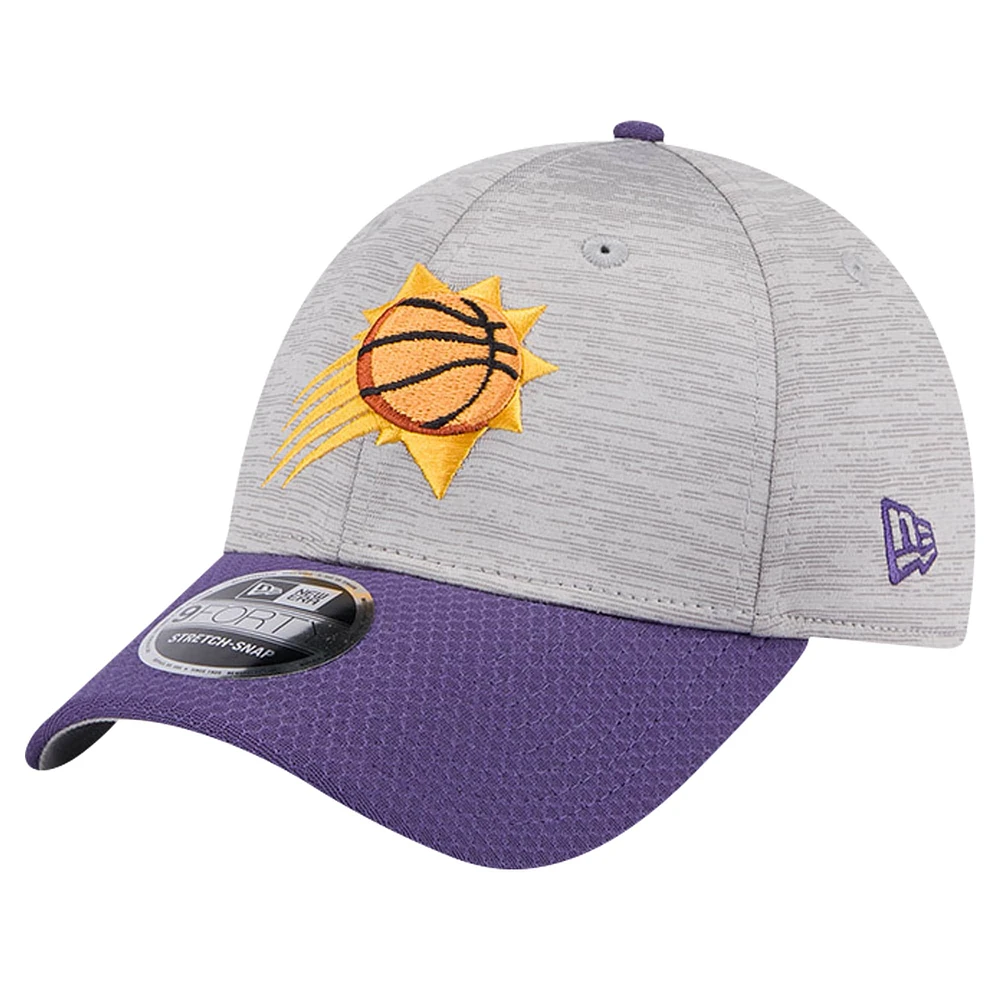 Men's New Era Heather Gray/Purple Phoenix Suns Active Digi-Tech Two-Tone 9FORTY Adjustable Hat