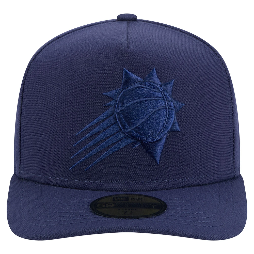 Men's New Era  Navy Phoenix Suns Colorpack A-Frame Pinch Front 59FIFTY Fitted Hat