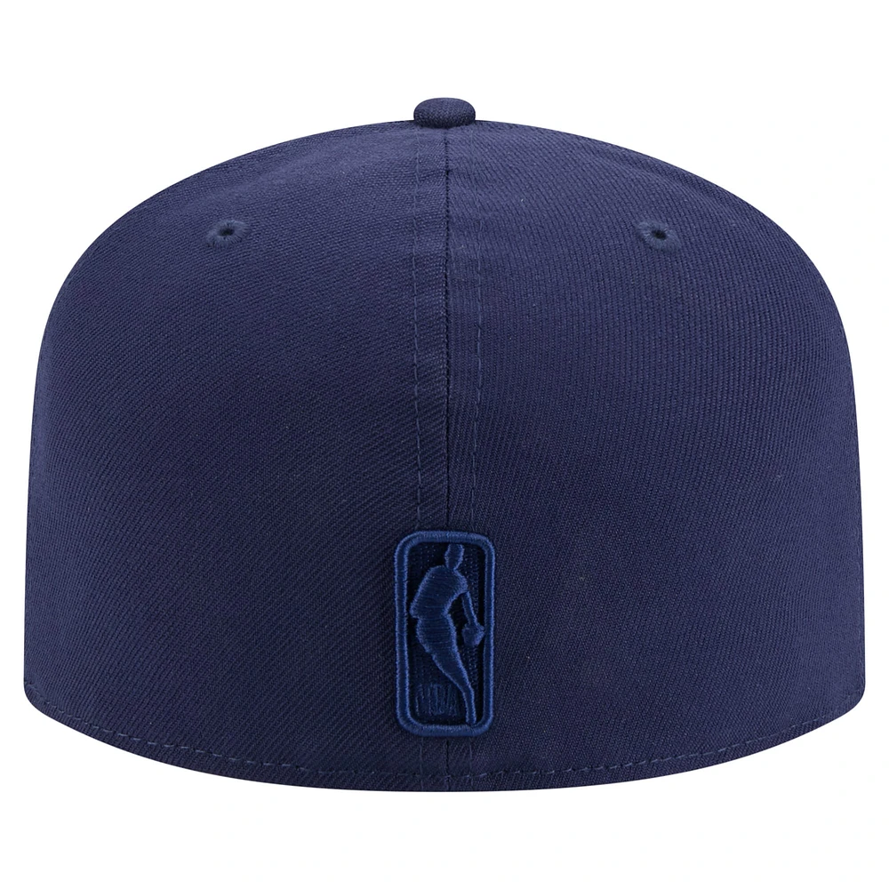 Men's New Era  Navy Phoenix Suns Colorpack A-Frame Pinch Front 59FIFTY Fitted Hat