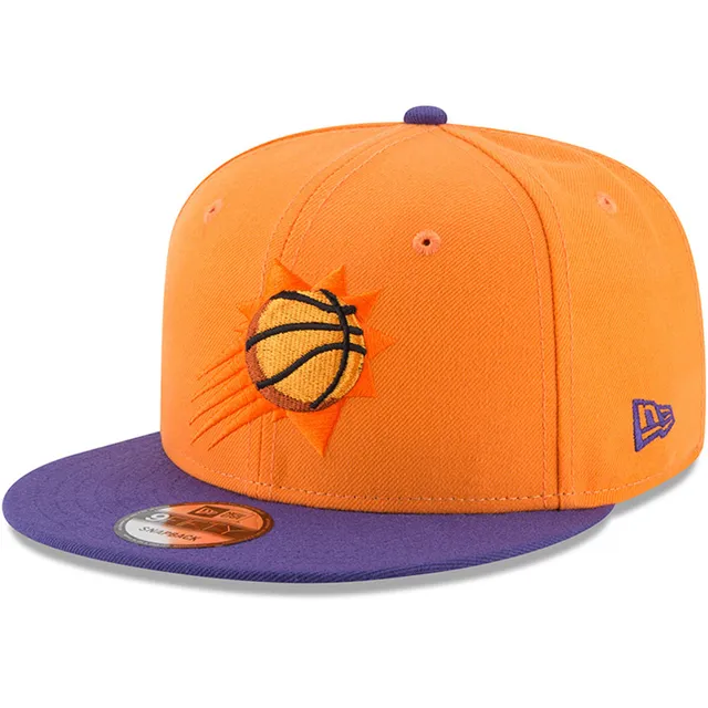 Men's New Era White/Black Phoenix Suns Back Half 9FIFTY Snapback Hat