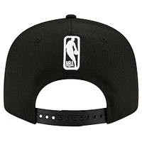 Men's New Era Phoenix Suns Black & White 9FIFTY Snapback Hat