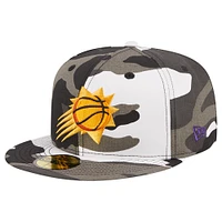 Men's New Era Phoenix Suns Snow Camo 59FIFTY Fitted Hat