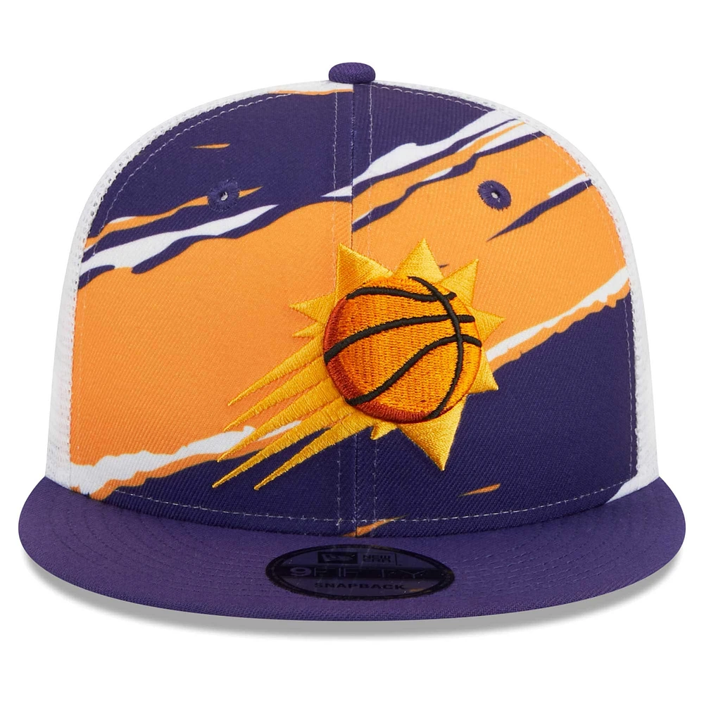 Men's New Era Purple/White Phoenix Suns Tear Trucker 9FIFTY Adjustable Hat