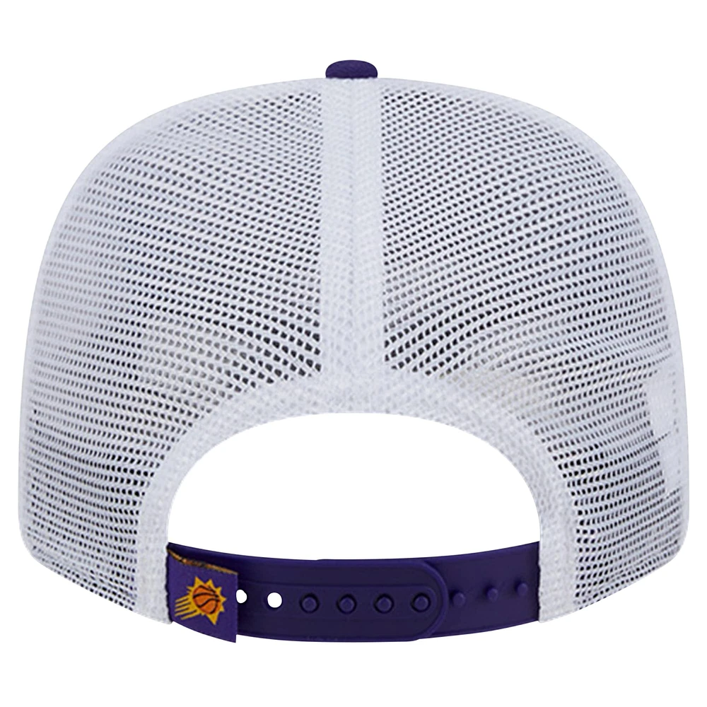 Men's New Era Purple/White Phoenix Suns Trucker 9SEVENTY COOLERA Stretch-Snap Hat