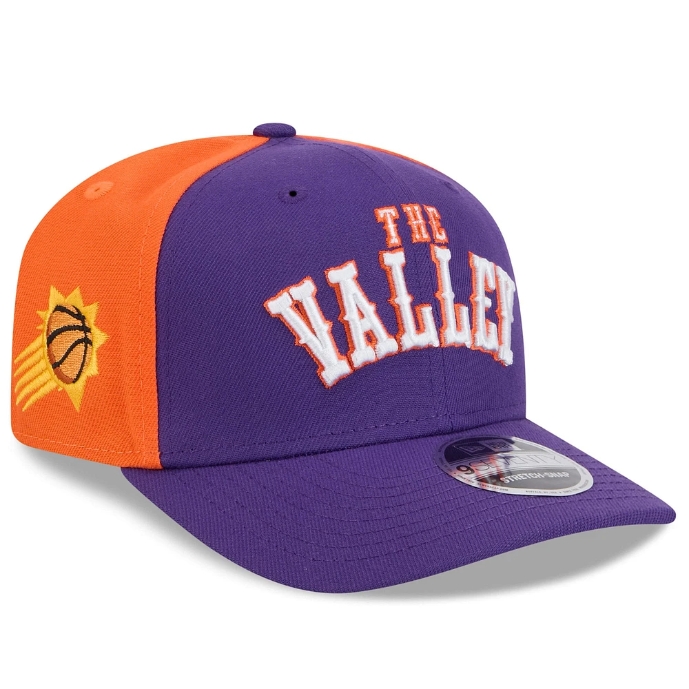 Casquette extensible à boutons-pression Phoenix Suns 2024/25 City Edition 9SEVENTY pour homme New Era violet