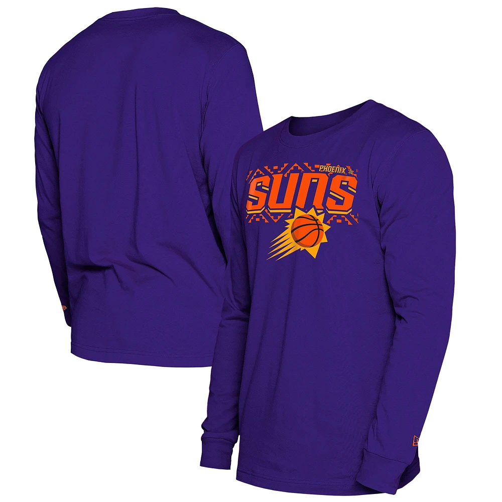 T-shirt à manches longues violet Phoenix Suns 2024/25 City Edition pour homme New Era