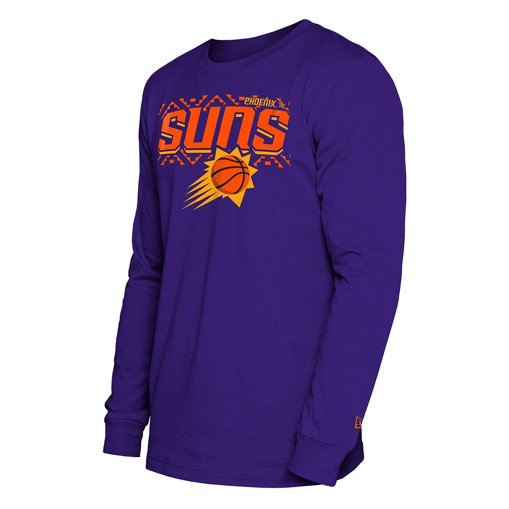 T-shirt à manches longues violet Phoenix Suns 2024/25 City Edition pour homme New Era