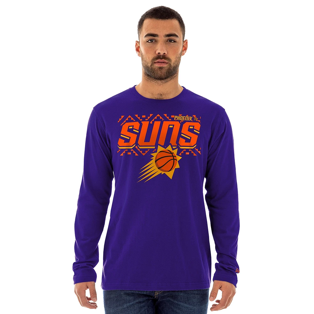 T-shirt à manches longues violet Phoenix Suns 2024/25 City Edition pour homme New Era