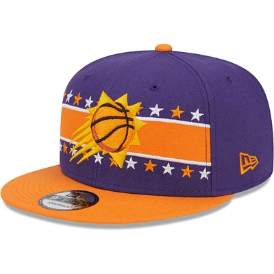 Men's New Era Purple Phoenix Suns Banded Stars 9FIFTY Snapback Hat