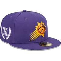 Men's New Era  Purple Phoenix Suns Camo Undervisor Laurels 59FIFTY Fitted Hat