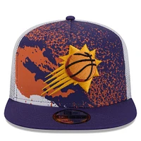 Casquette Snapback 9FIFTY Violet Phoenix Suns Court Sport Speckle pour hommes New Era