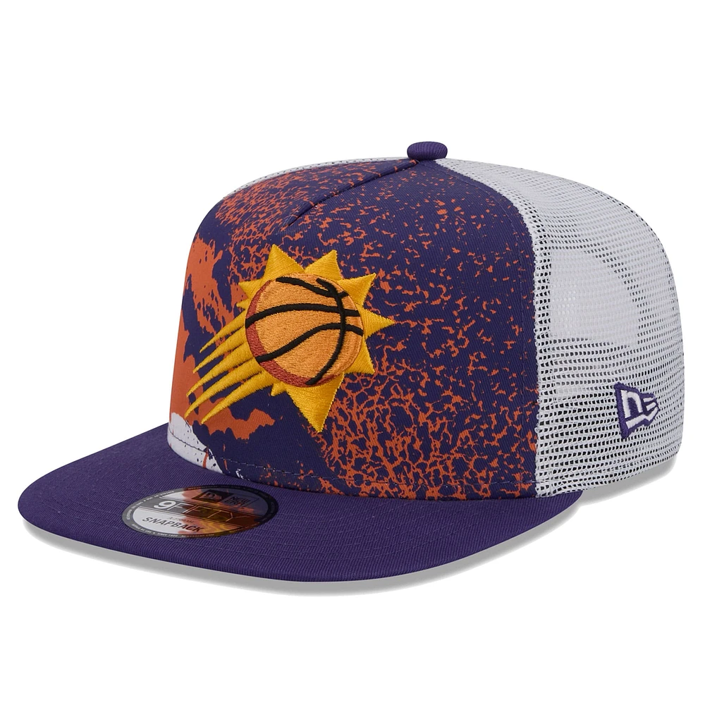 Men's New Era Purple Phoenix Suns Court Sport Speckle 9FIFTY Snapback Hat