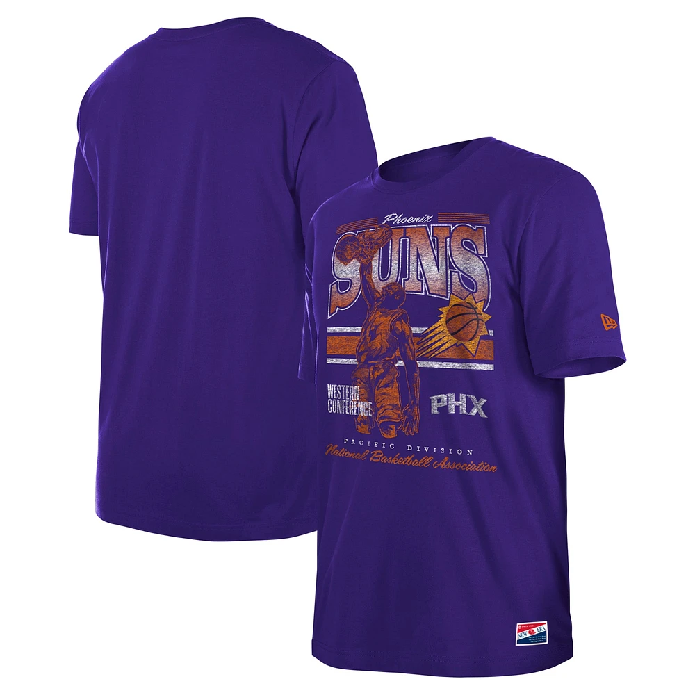 Men's New Era Purple Phoenix Suns Enzyme Wash Oversized T-Shirt