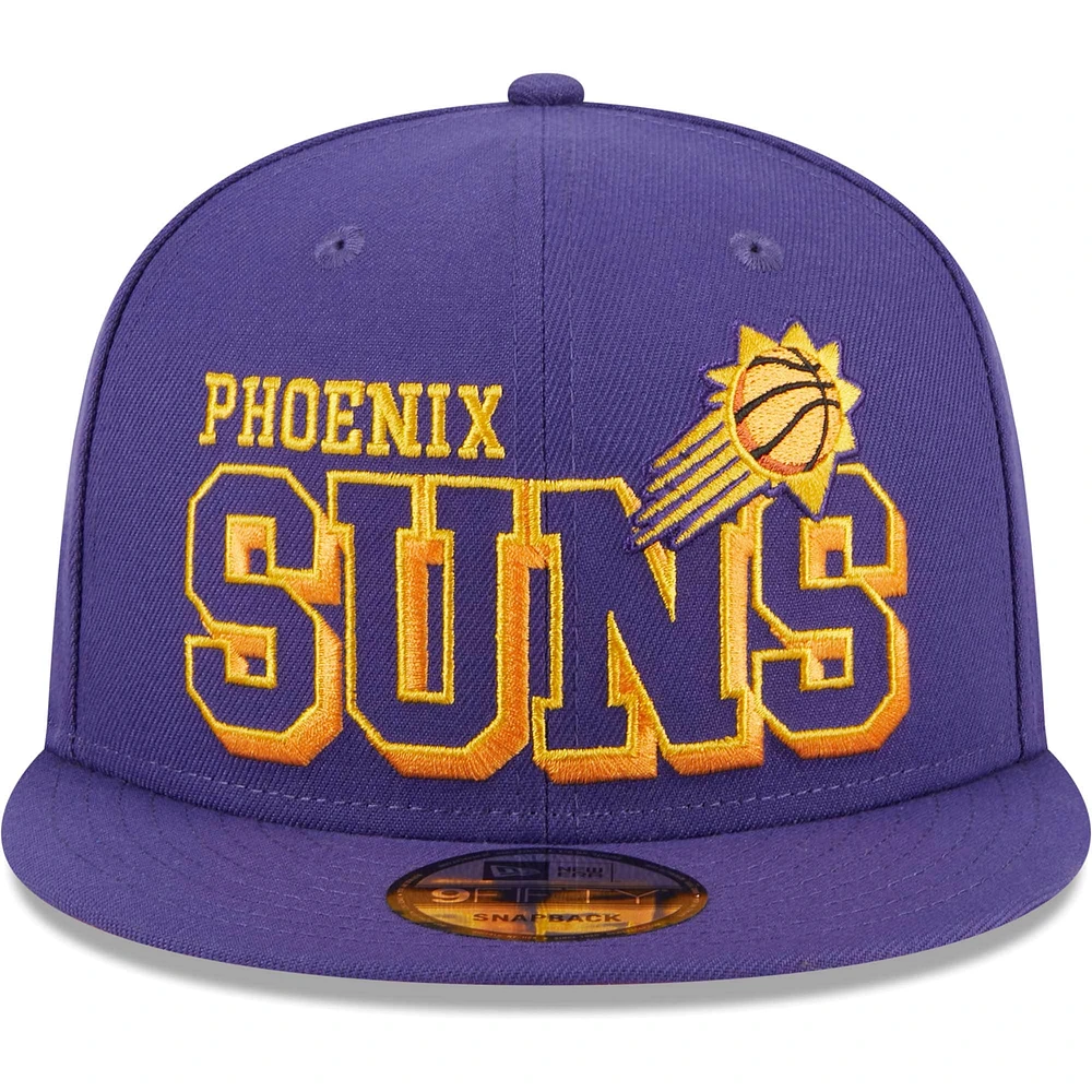 Casquette Snapback 9FIFTY Gameday violette des Phoenix Suns New Era pour hommes