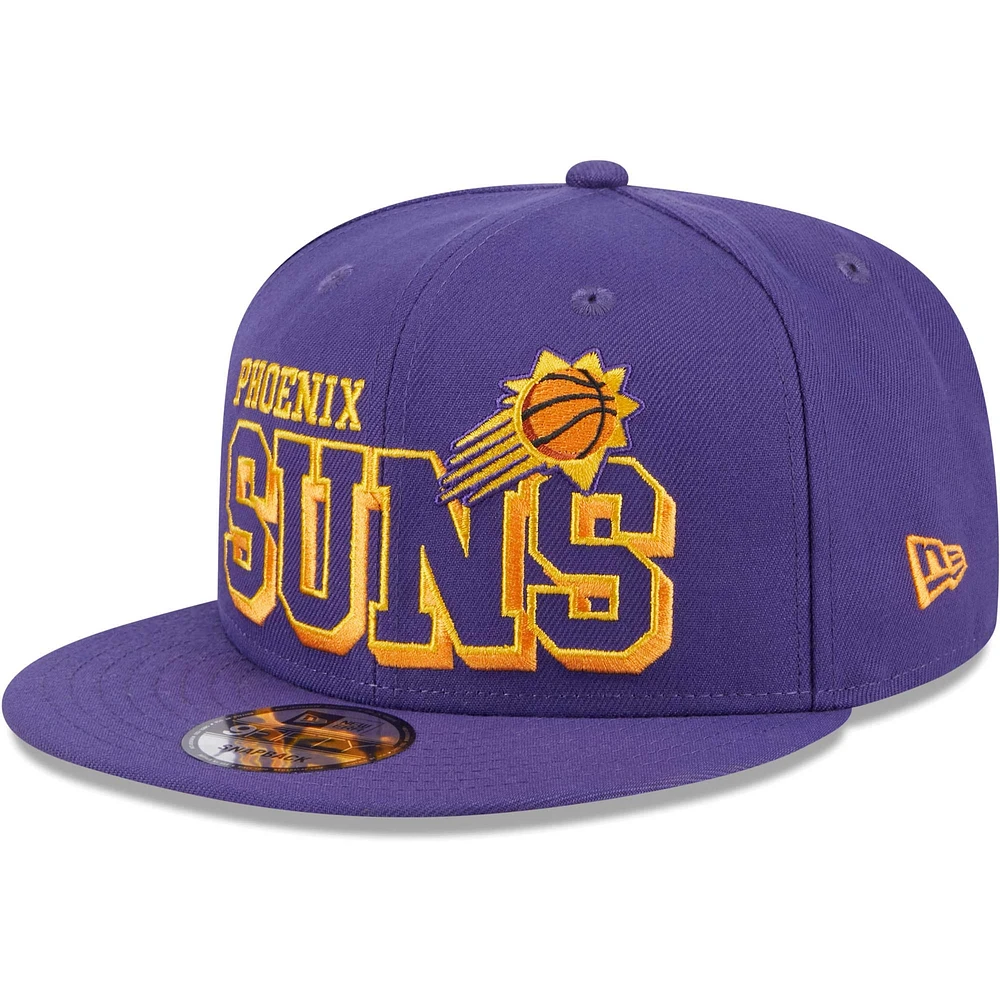 Casquette Snapback 9FIFTY Gameday violette des Phoenix Suns New Era pour hommes