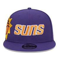 Casquette Snapback 9FIFTY avec logo latéral des Phoenix Suns violets New Era pour hommes