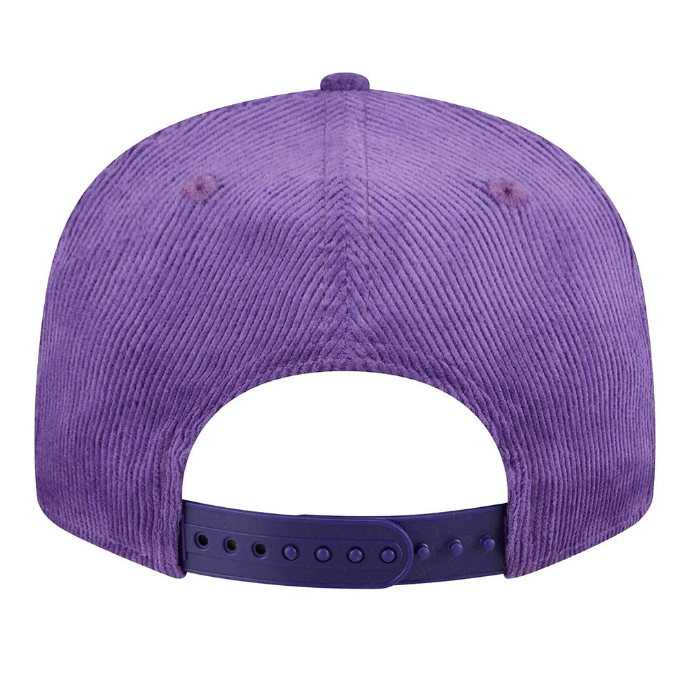 Men's New Era Purple Phoenix Suns Throwback Display Corduroy 9FIFTY Snapback Hat