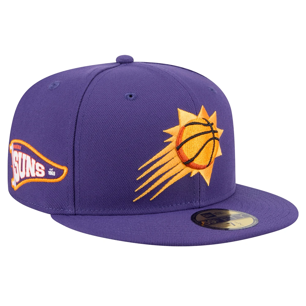 Casquette ajustée 59FIFTY pour homme New Era Phoenix Suns Throwback Purple