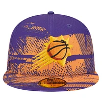 Casquette ajustée 59FIFTY Tip-Off violette des Phoenix Suns de New Era pour homme