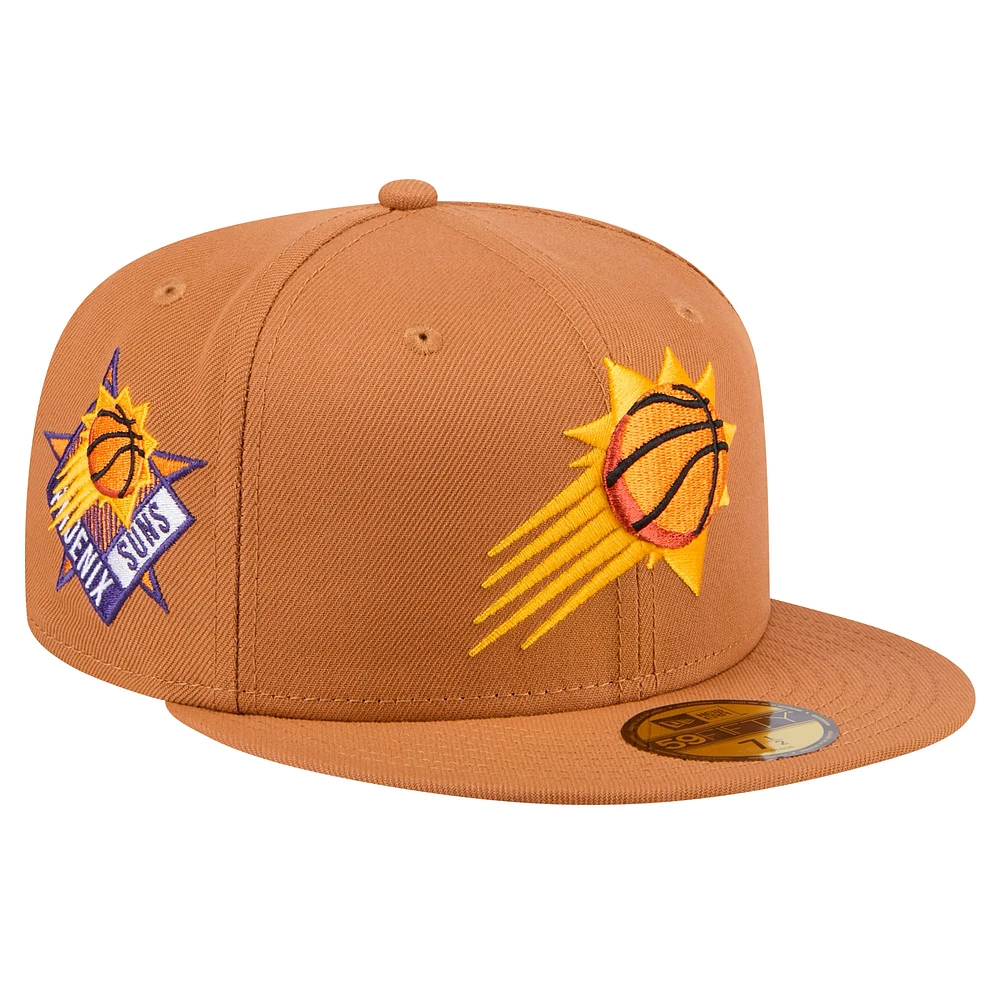 Casquette ajustée 59FIFTY pour homme Phoenix Suns de New Era, couleur tan