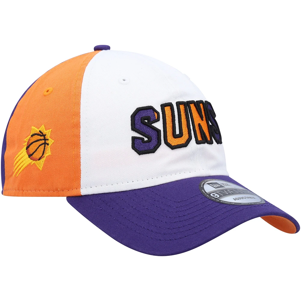 Men's New Era  White/Purple Phoenix Suns Back Half 9TWENTY Adjustable Hat